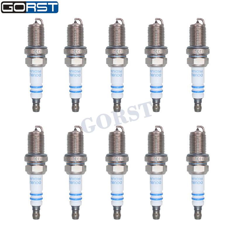 Bosch Spark Plug Iridium - 10Pcs M14x1.25 Double Iridium Spark Plug