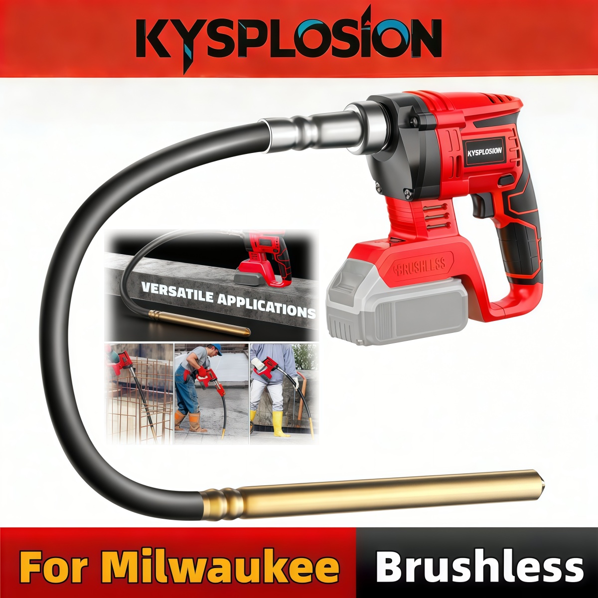 600W 6000RPM Brushless Portabl - Concrete Vibrator 评论和价格