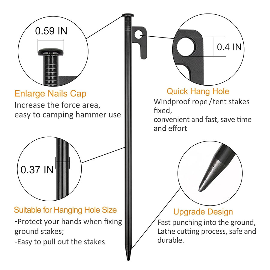 Camping Tent Pegs Ground Nails - Heavy Equipment Manufacturers 评论和价格