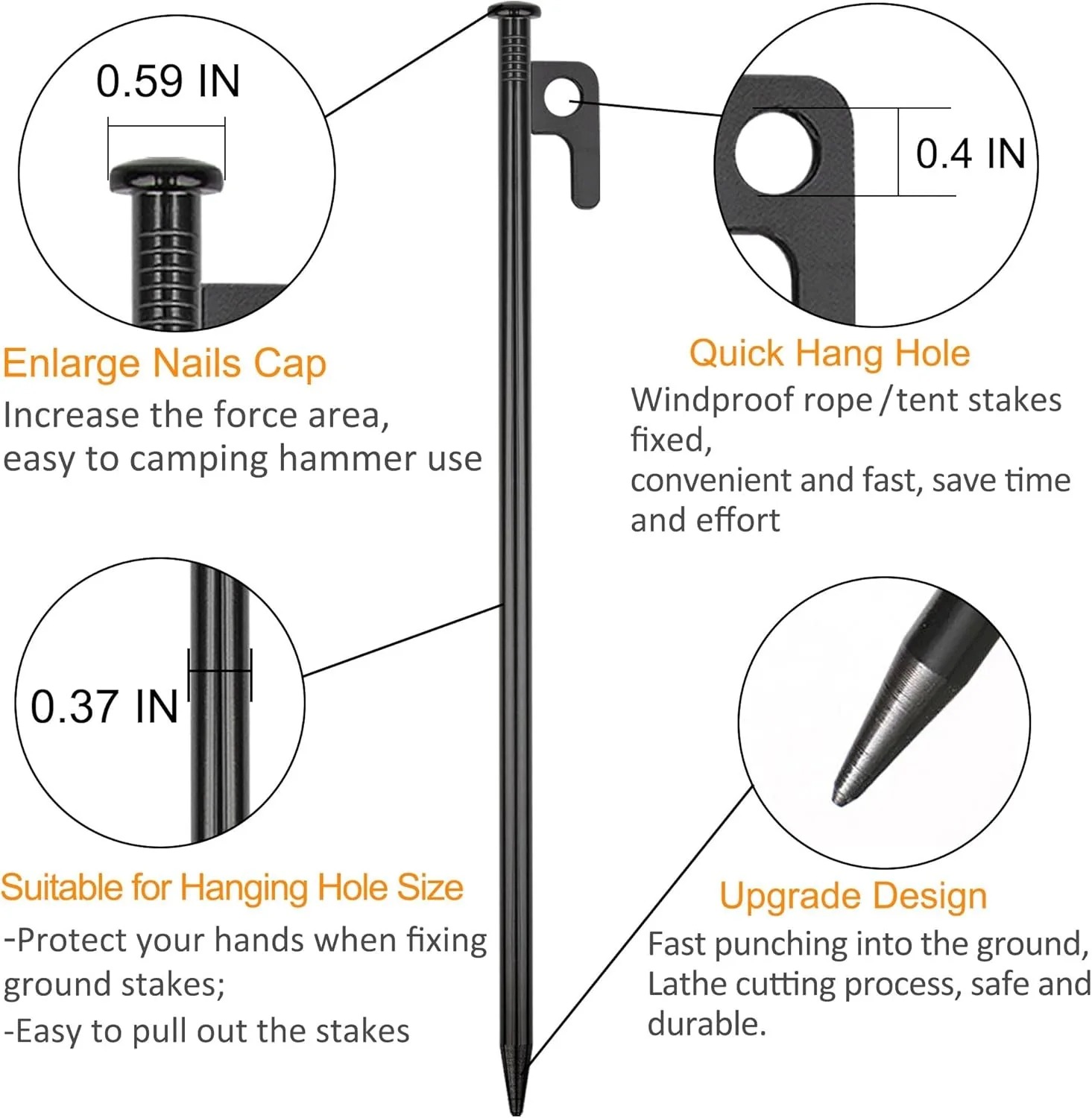 15/20/30cm Duty Heavy Tent Peg - Heavy Equipment Manufacturers 评论和价格