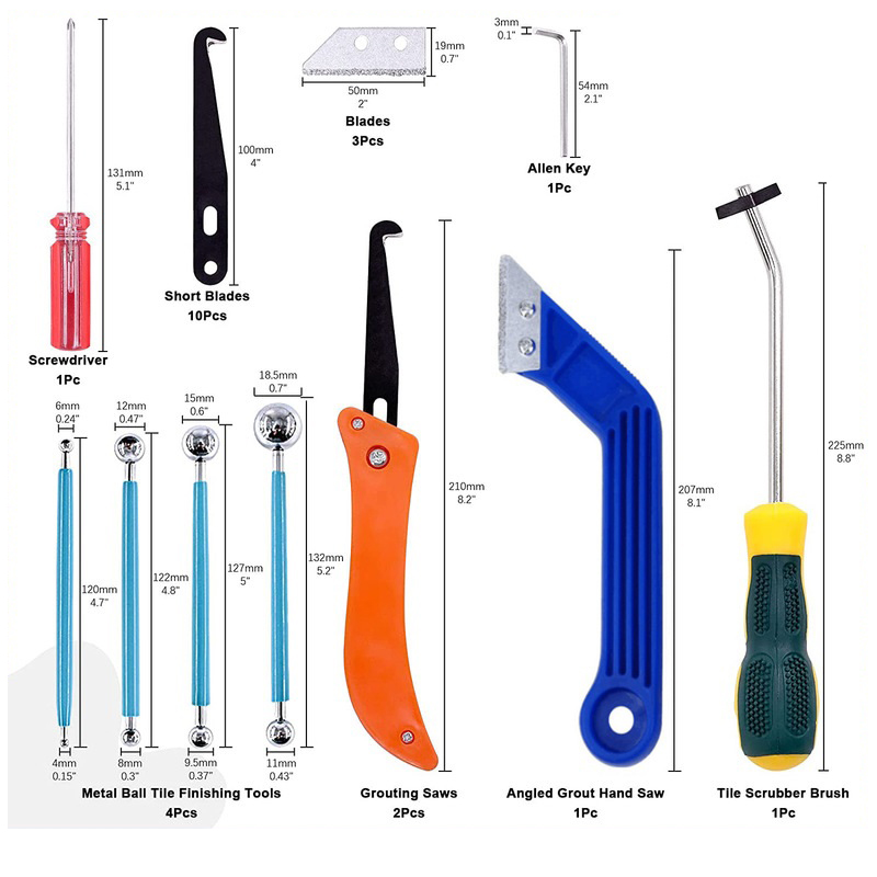 Grout Removal Tools 22 Pcs  Se - Brick Cutting Saw 评论和价格